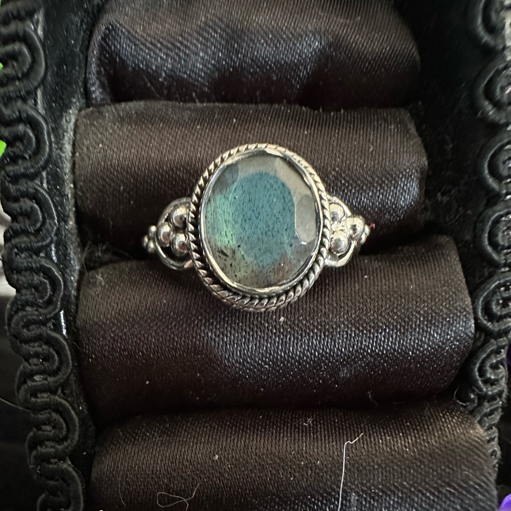 Sterling Silver Labradorite Ring Size 7.5